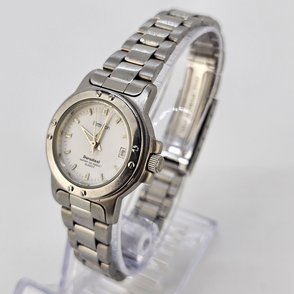 Armitron Women's Watch 26MM White Dial Date Gray Bracelet Band 7" New Battery - Picture 4 of 12